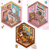 Mengmeng Makeup Room DIY 3D Scene Stickers — Lovely Miniature Beauty Room