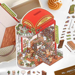 Fantasy Gift Shop DIY 3D Scene Stickers — 4 Cute Miniature Fantasy Shops