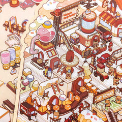Capybara 3D Miniature Sticker Scenes — Chocolate Factory, Circus & Magic Town