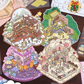 Holiday Tour Finish Series DIY 3D Scene Stickers — 4 Cute Miniature Travel Scenes