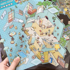 Playing Game Collection DIY 3D Scene Stickers — 4 Cute Miniature Game Themes