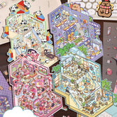 Playing Game Collection DIY 3D Scene Stickers — 4 Cute Miniature Game Themes