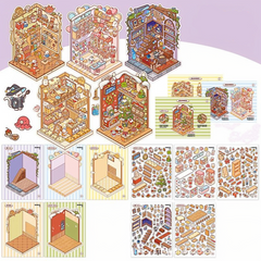 Food Set DIY 3D Sticker Collection — Cute Miniature Food Scenes