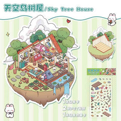 Music Machine Shop DIY 3D Scene Stickers - 4 Cute Miniature Scenes