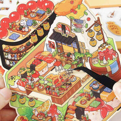 Epicurean Haven DIY 3D Scene Stickers — 4 Cute Miniature Food & Drink Scenes