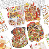 Epicurean Haven DIY 3D Scene Stickers — 4 Cute Miniature Food & Drink Scenes