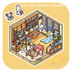Four Corners of Living DIY 3D Sticker Collection — 4 Cute Miniature Scenes