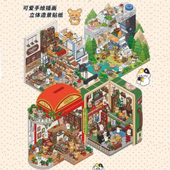Fantasy Gift Shop DIY 3D Scene Stickers — 4 Cute Miniature Fantasy Shops