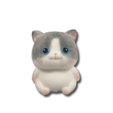 Lindo gato blandito de cabeza grande hecho a mano (blandito de garra de gato hecho a mano de cortesía)