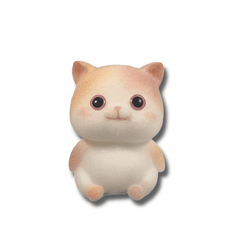 Lindo gato blandito de cabeza grande hecho a mano (blandito de garra de gato hecho a mano de cortesía)