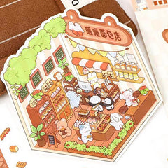 Fluffy Sweet Haven DIY 3D Scene Stickers β 4 Miniature Bakery & Candy Themes