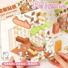 Fluffy Sweet Haven DIY 3D Scene Stickers β 4 Miniature Bakery & Candy Themes
