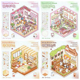 Fluffy Sweet Haven DIY 3D Scene Stickers — 4 Miniature Bakery & Candy Themes