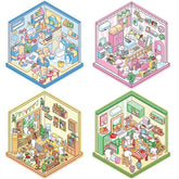 Life Series DIY 3D Sticker Collection — 4 Cute Miniature Scenes