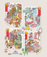 Fairy’s Holiday Memories DIY 3D Sticker Collection — 4 Cute Miniature Holiday Scenes