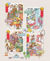 Fairy’s Holiday Memories DIY 3D Sticker Collection — 4 Cute Miniature Holiday Scenes