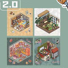 Four Corners of Living DIY 3D Sticker Collection — 4 Cute Miniature Scenes