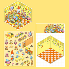 Shop Series DIY 3D Sticker Collection — 14 Cute Miniature Shops