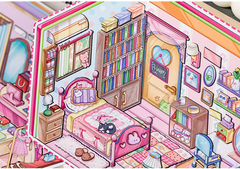 Sim Game Hut DIY 3D Scene Stickers — 2 Lovely Miniature Game Scenes