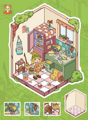 Fairy’s Holiday Memories DIY 3D Sticker Collection — 4 Cute Miniature Holiday Scenes