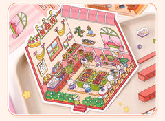 Critter Shop DIY 3D Scene Stickers β 4 Cute Miniature Shops