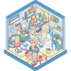 Life Series DIY 3D Sticker Collection β 4 Cute Miniature Scenes