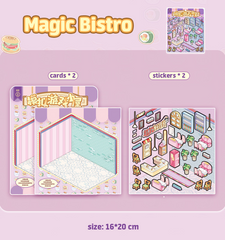 Sim Game Hut DIY 3D Scene Stickers — 2 Lovely Miniature Game Scenes