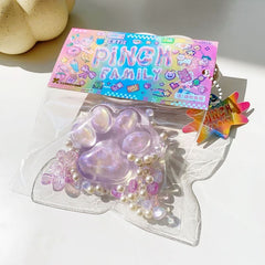 PurplrCrystalCatClawMochiSquishy