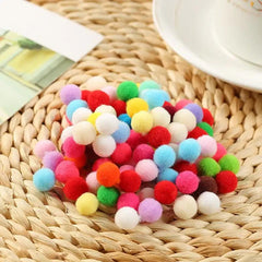 Random Color 10mm(50psc) Plush Ball Ornament Making Squishy