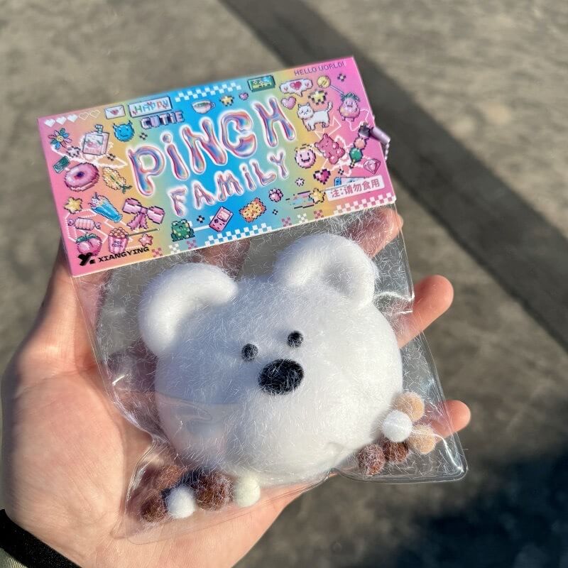 WhiteBearHeadMochiSquishy