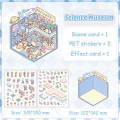 Popular Venues DIY 3D Sticker Collection — 8 Cute Miniature Scenes