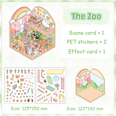 Popular Venues DIY 3D Sticker Collection — 8 Cute Miniature Scenes