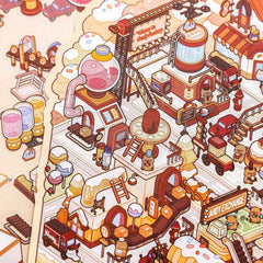 Plus Cute Capybara – 3D Miniature Sticker Scenes - 3 Theme Sets: Chocolate Factory | Circus | Magic Town
