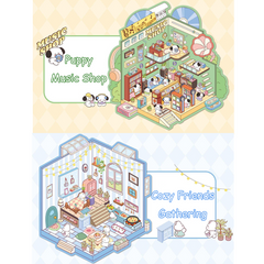 Landscaping indoor DIY 3D Sticker Collection 2 Cute Miniature Scenes- Bedroom Music