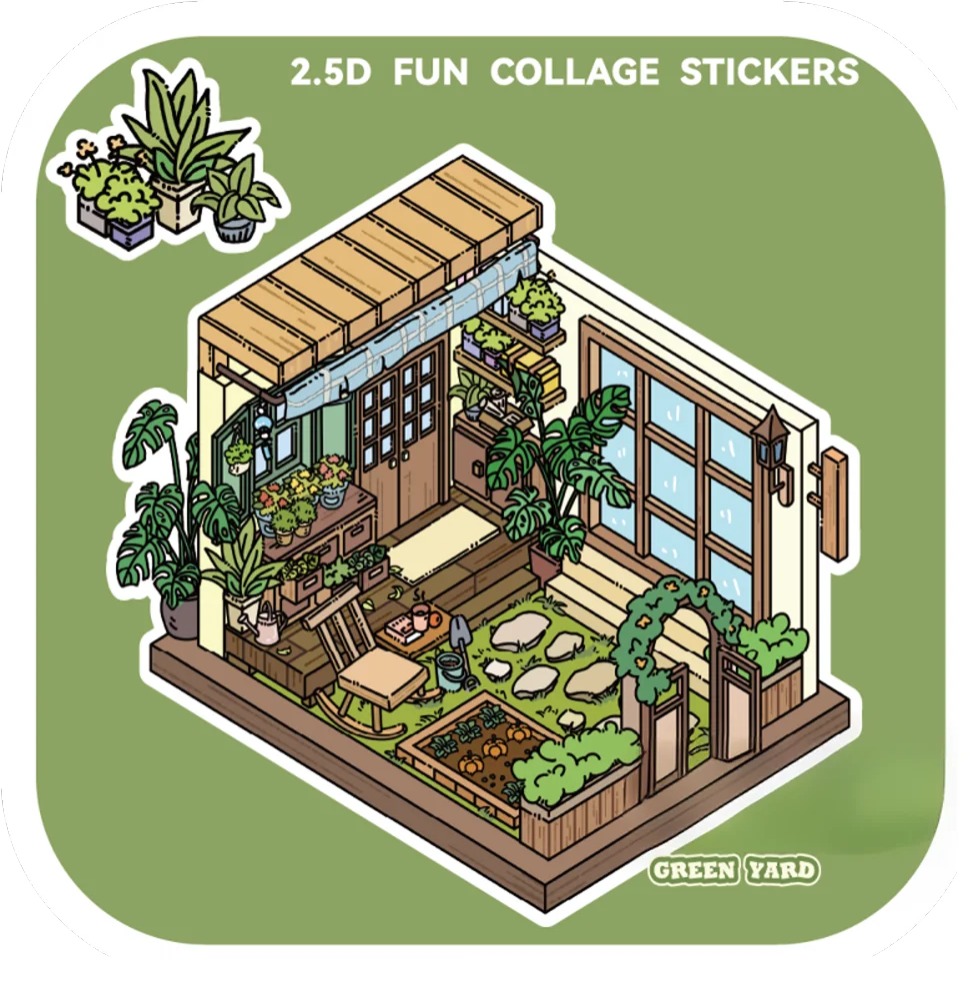 Four Corners of Living DIY 3D Sticker Collection — 4 Cute Miniature Scenes