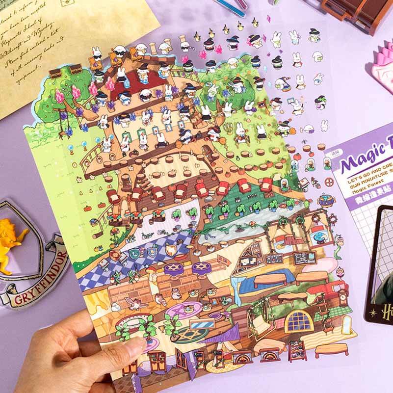 Apartment Theme DIY 3D Scene Stickers 2 Cute Miniature Scenes