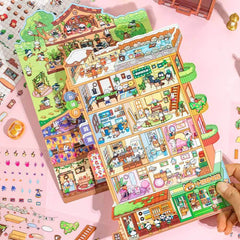 Apartment Theme DIY 3D Scene Stickers 2 Cute Miniature Scenes