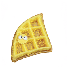 Caramel Triangle Waffle Mochi Squishy