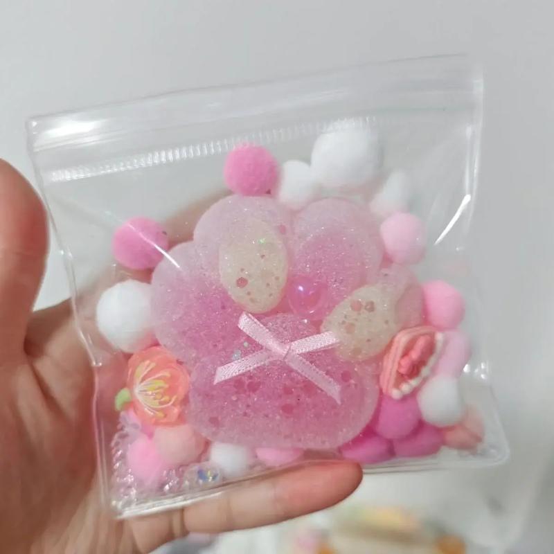 Crystal Pink Water Feels Cat Paw Squishy