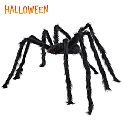 (Halloween Decorations) Black Scary Giant Fake Hairy Spider Props