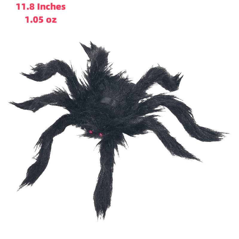 (Halloween Decorations) Black Scary Giant Fake Hairy Spider Props