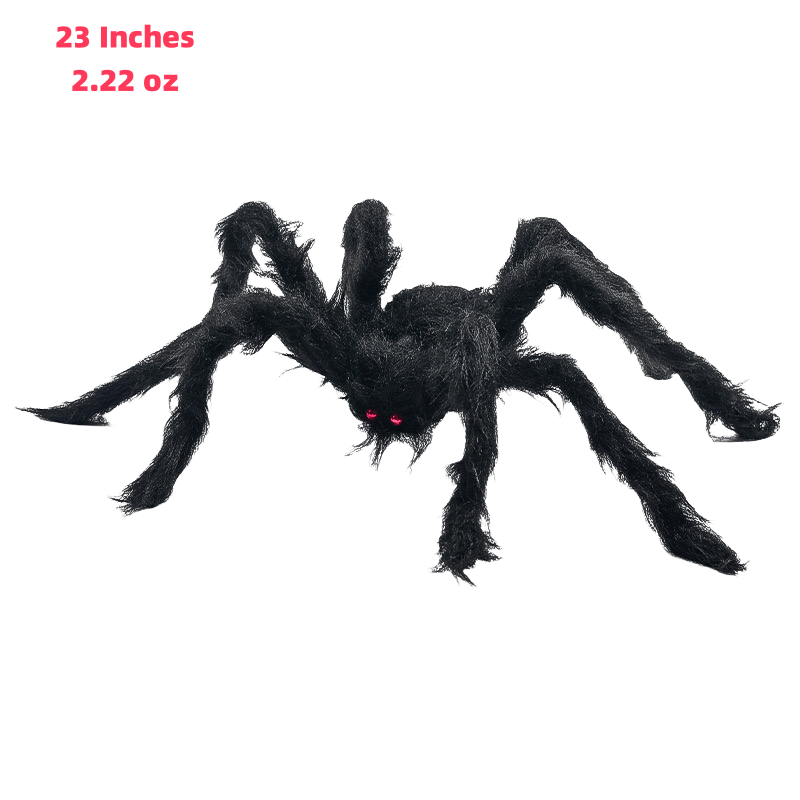 (Halloween Decorations) Black Scary Giant Fake Hairy Spider Props