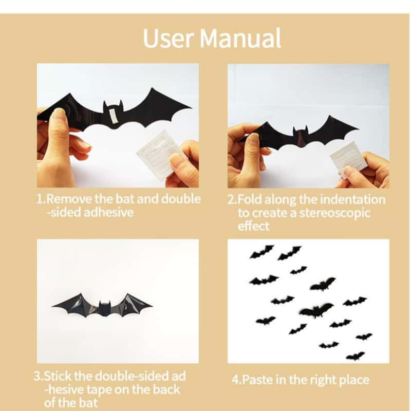 (Halloween) Decorations Bat Stickers