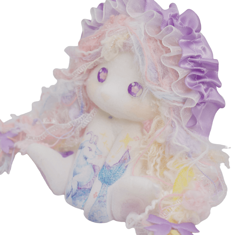 Hand Painted Castle Princess Bunny Squishy doll