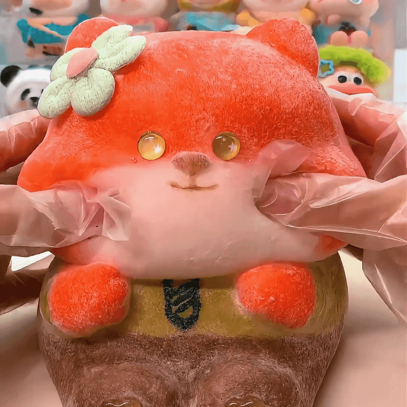 Handmade Fat Fox Stress Relief Squishy Toy1