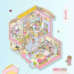 Magic Base DIY 3D Scene Stickers Lovely Miniature Scenes