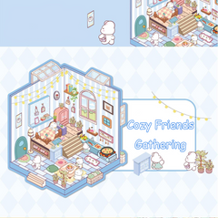 Landscaping indoor DIY 3D Sticker Collection 2 Cute Miniature Scenes- Bedroom Music