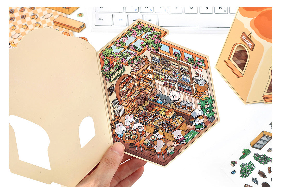Fun Dessert House DIY 3D Scene Stickers — 3 Cute Miniature Dessert Themes