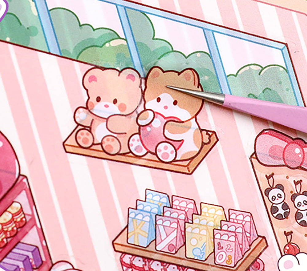 Fresh Bakes & Quick Stops DIY 3D Scene Stickers 2 Lovely Miniature Scenes