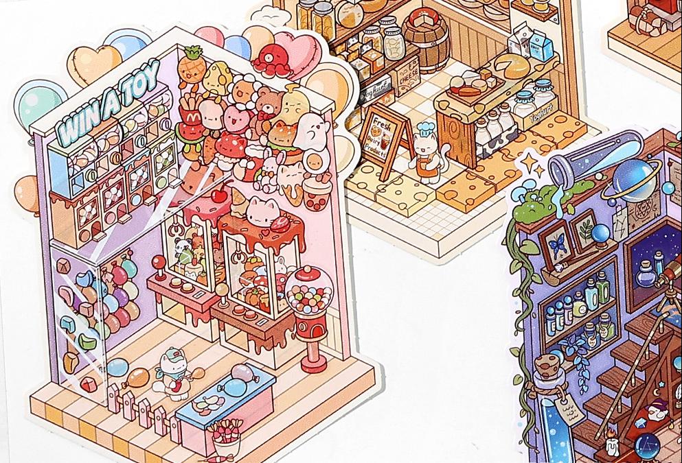 Food Set DIY 3D Sticker Collection — Cute Miniature Food Scenes